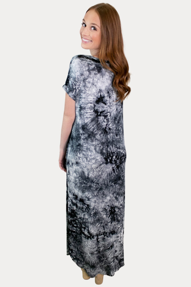 tie dye pregnancy maxi dress