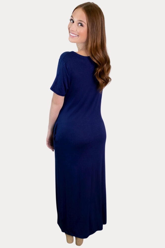 blue pregnancy maxi
