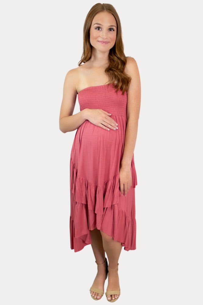 layered pregnancy dress