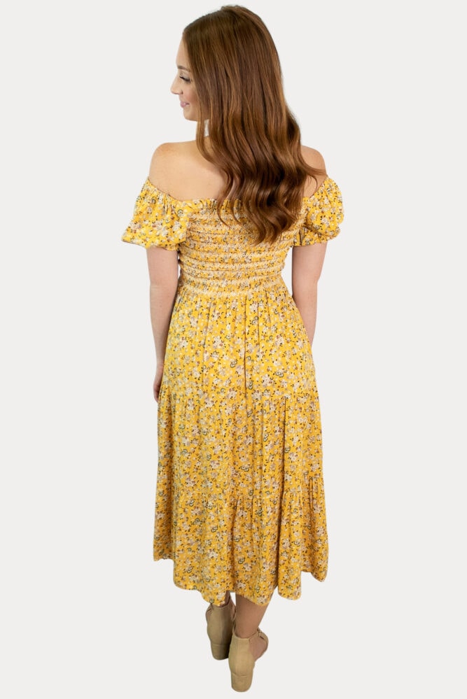 puff sleeve pregnancy dress