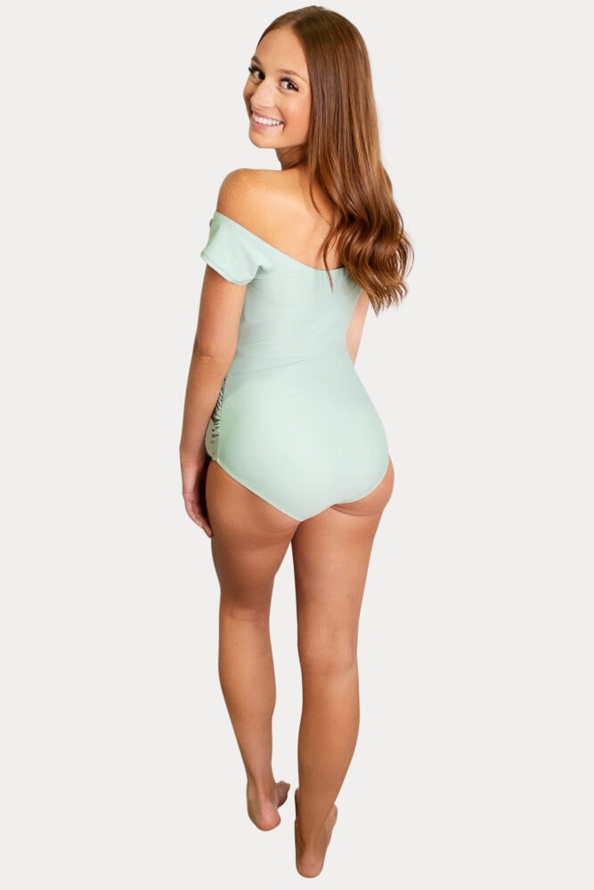 off the shoulder pregnancy swimsuit
