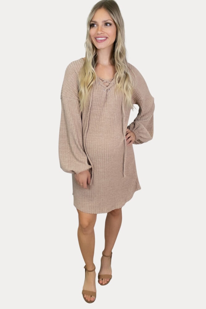 knit maternity dress