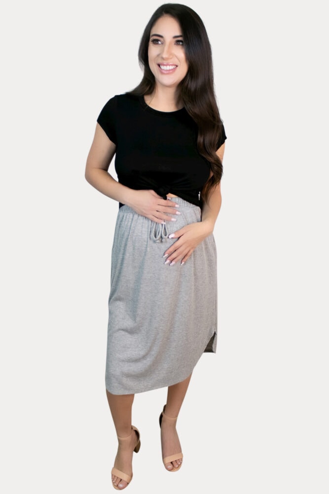 drawstring pregnancy skirt