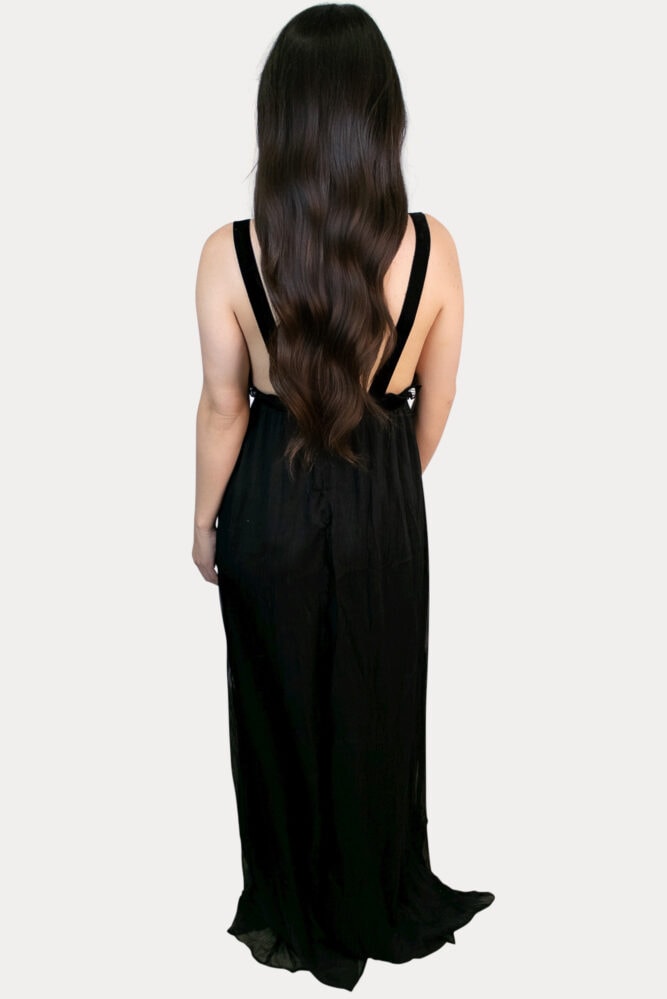 sequin chiffon maternity dress