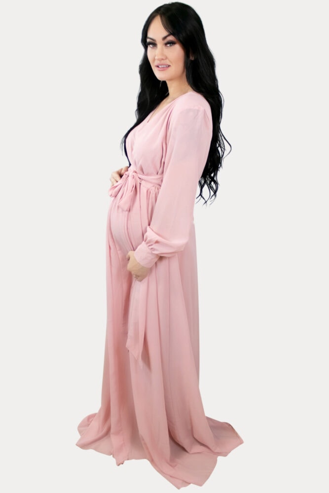 bishop sleeve maternity maxi