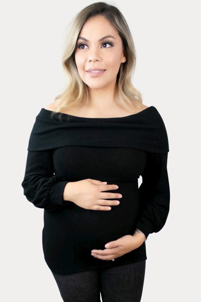fold-over pregnancy top