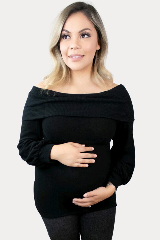 fold-over pregnancy top