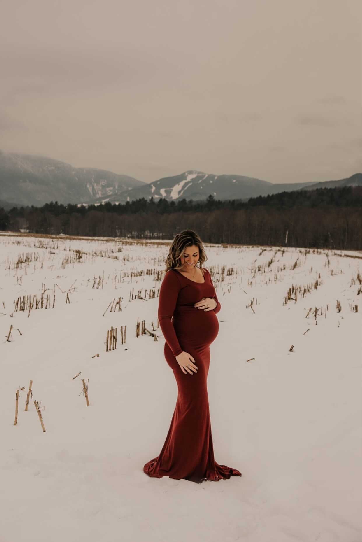 Winter Maternity Photoshoot Gowns
