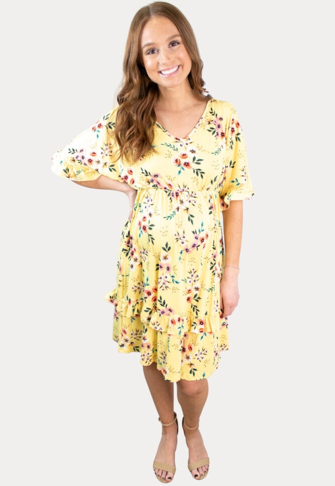 Yellow Pregnancy Dress