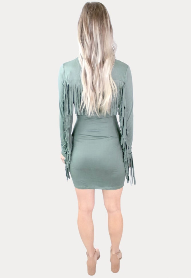 fringe maternity dress