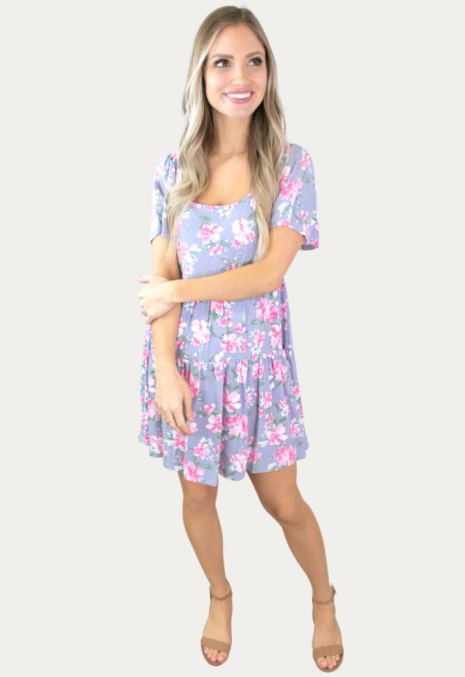 Short Sleeve Babydoll Maternity Dress