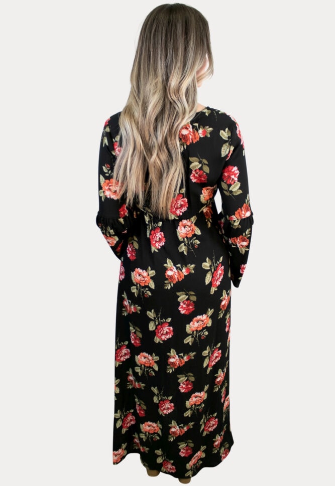floral maternity maxi with slit