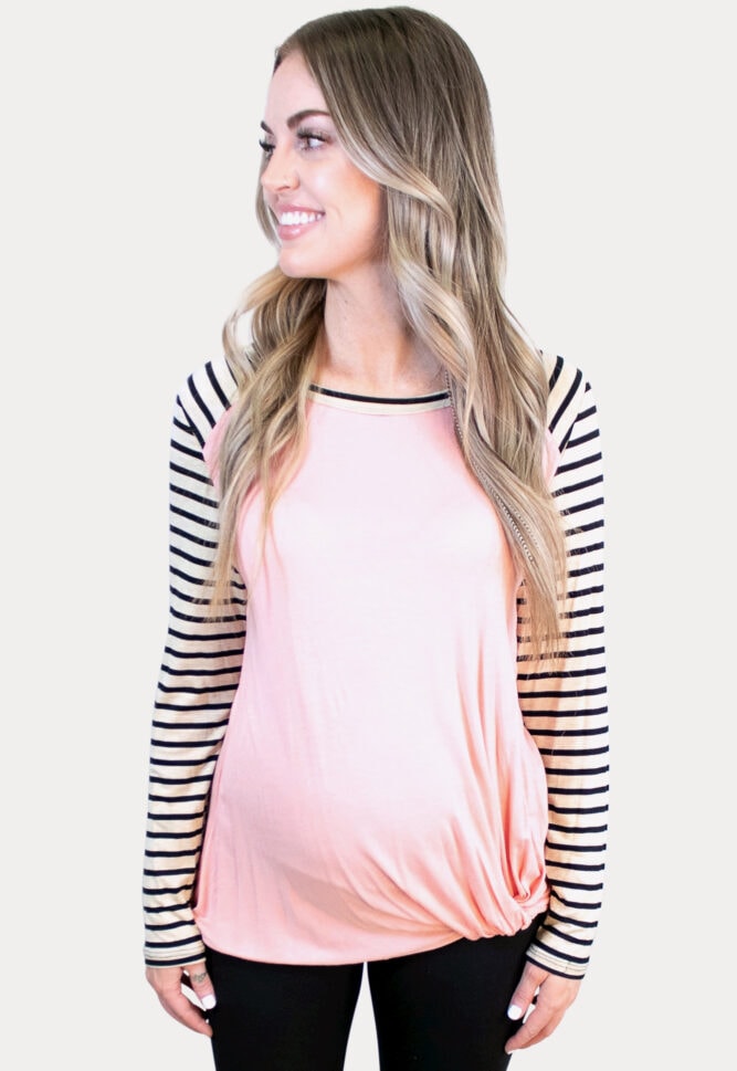 Coral Maternity Tee