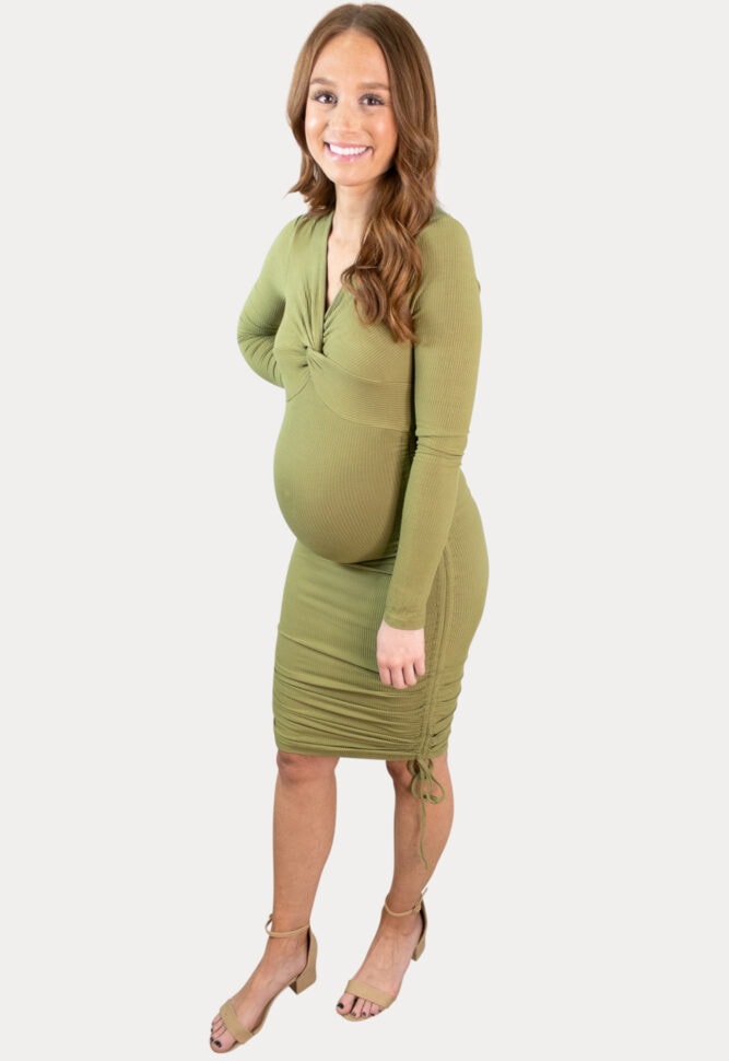 twist maternity dress