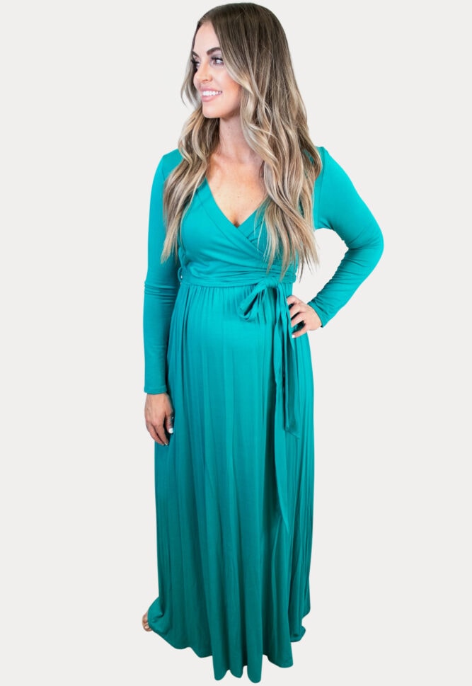 tie front maternity maxi
