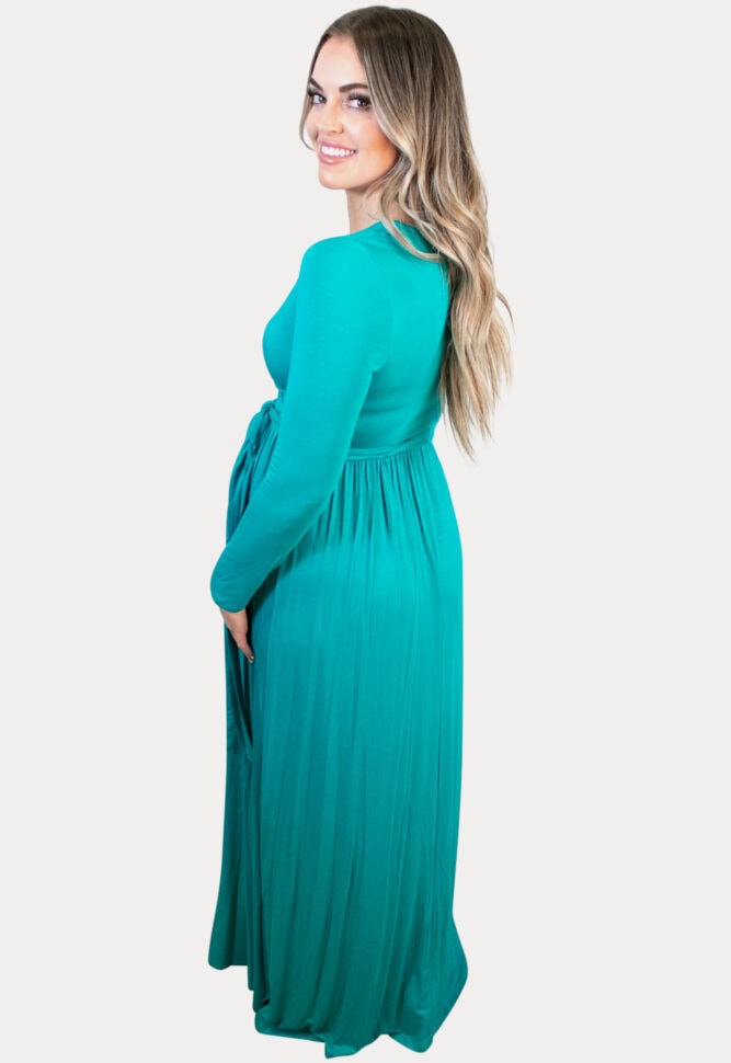 tie front maternity maxi