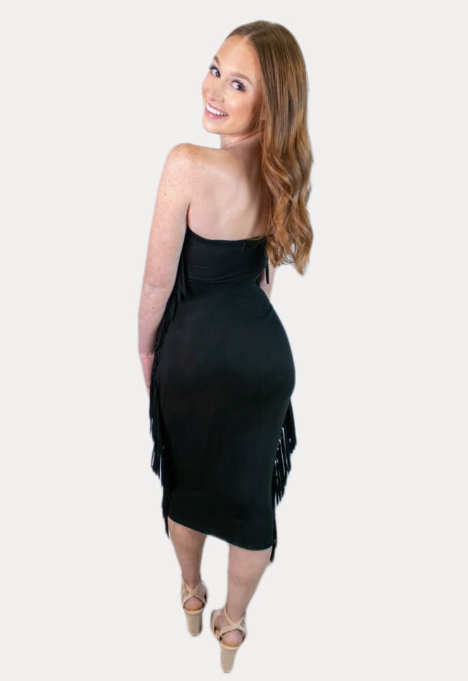 fringe pregnancy dress