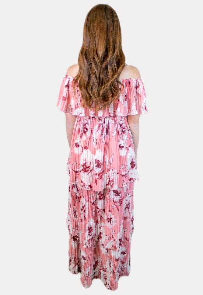 pink elegant maternity dress