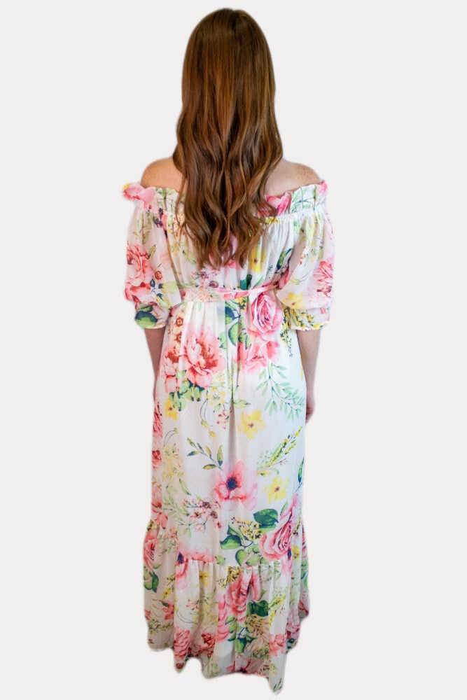 pastel maternity maxi