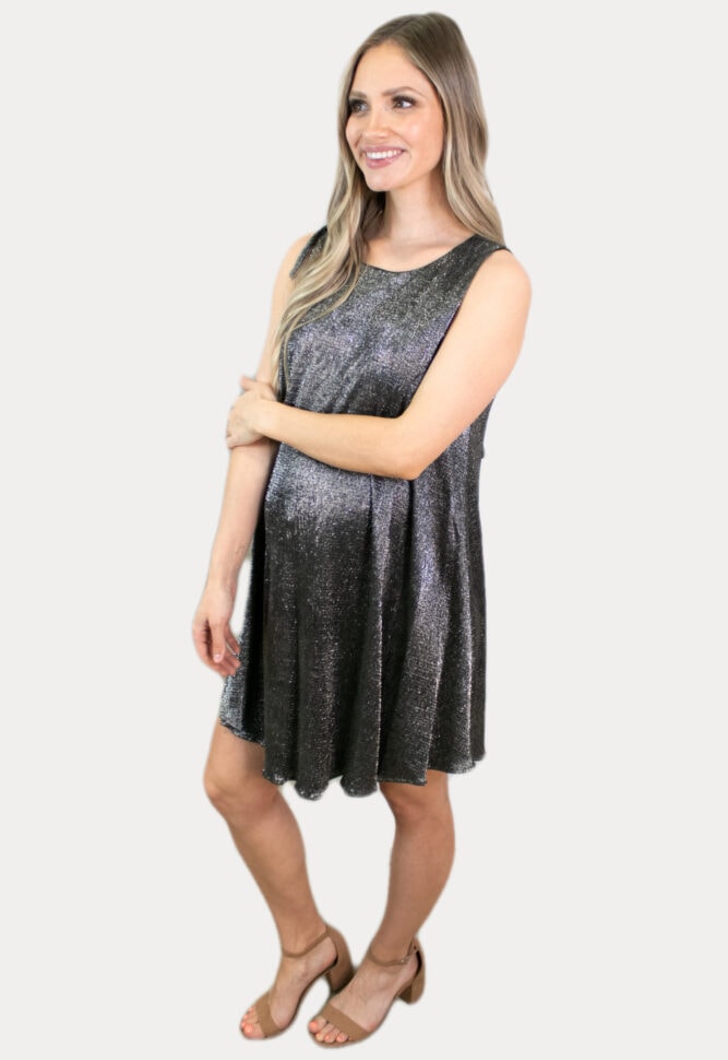 shimmer maternity dress