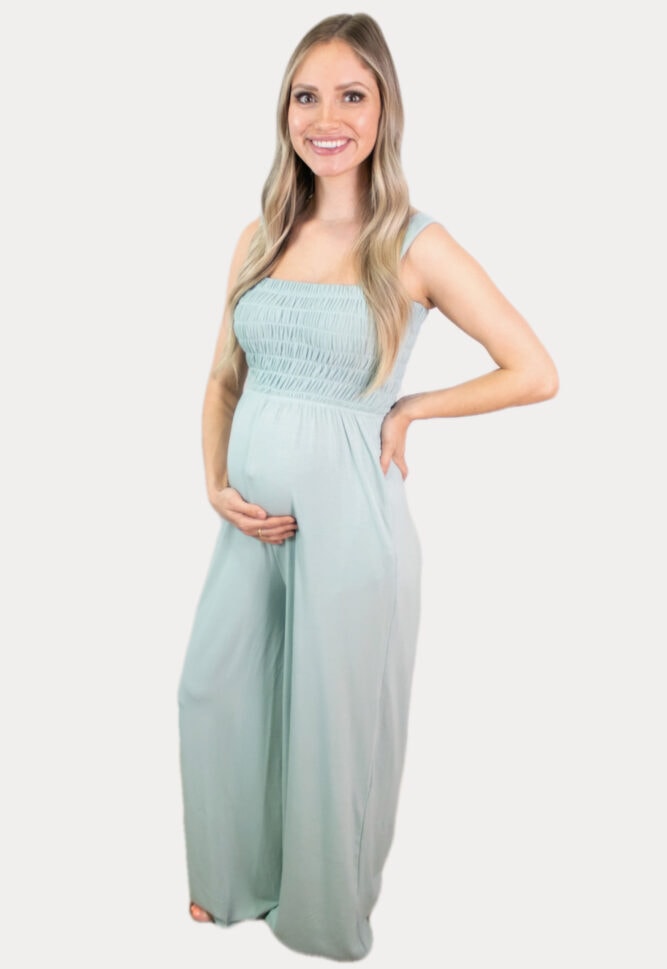 mint maternity jumpsuit