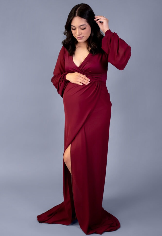chiffon pregnancy gown