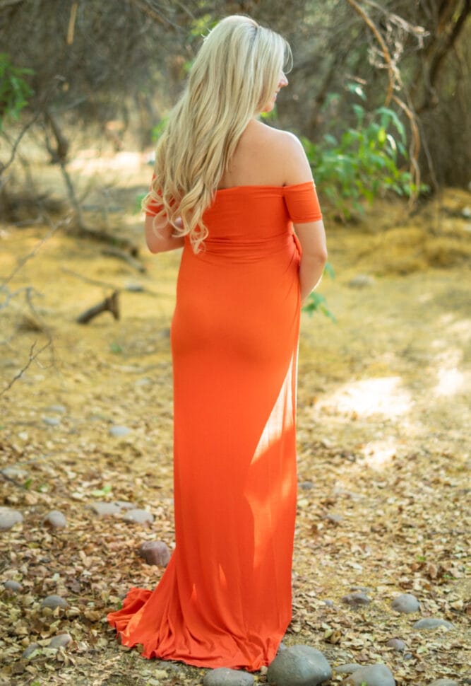 pregnancy gown with slit