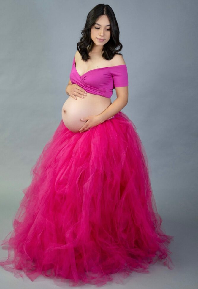 Two piece tulle gown