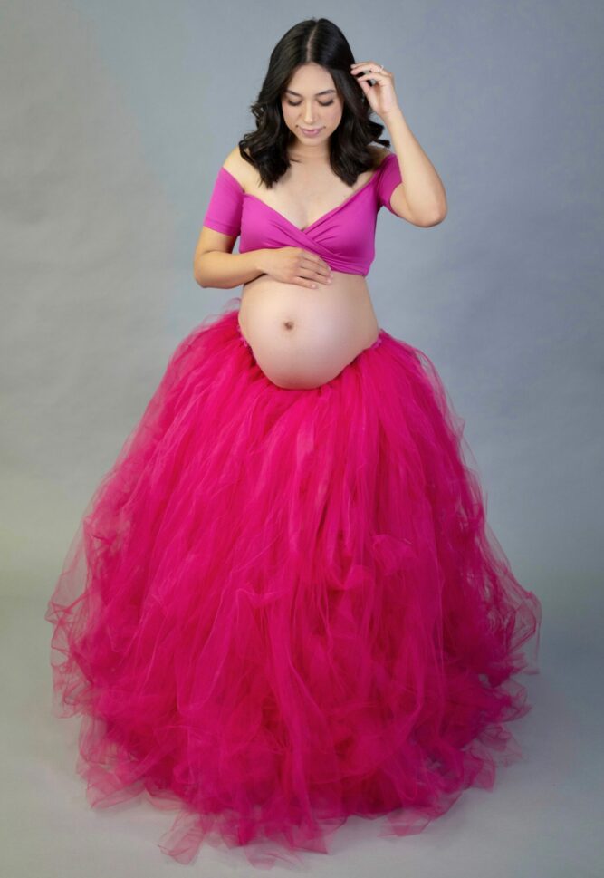 Two piece tulle gown