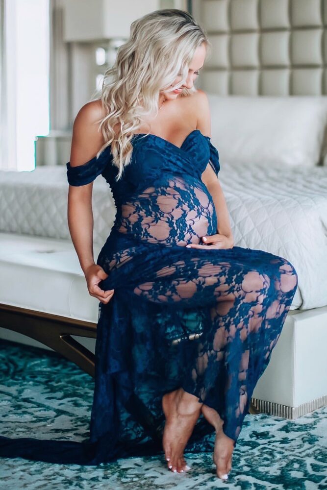 lace studio maternity gown