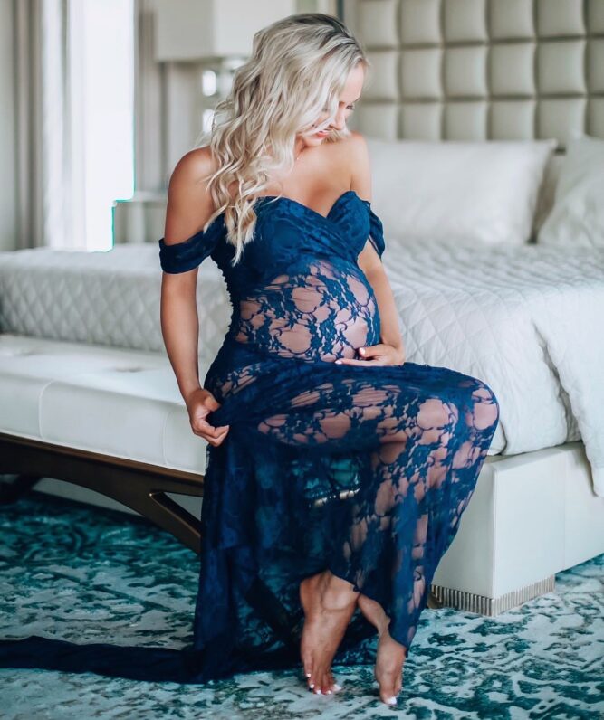 lace studio maternity gown