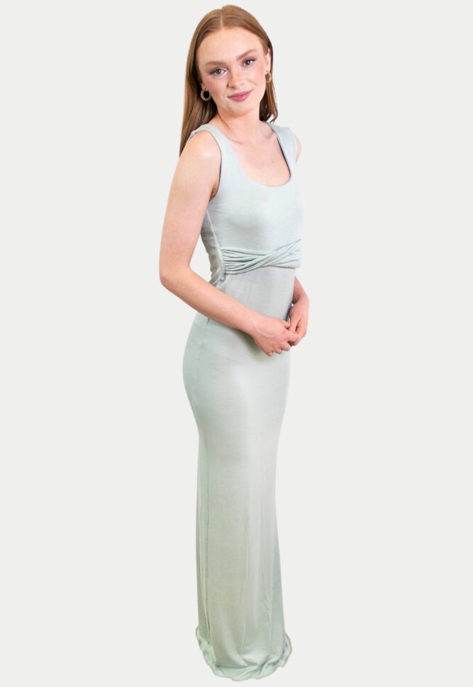 Fitted Floor Length Bridesmaid Dress